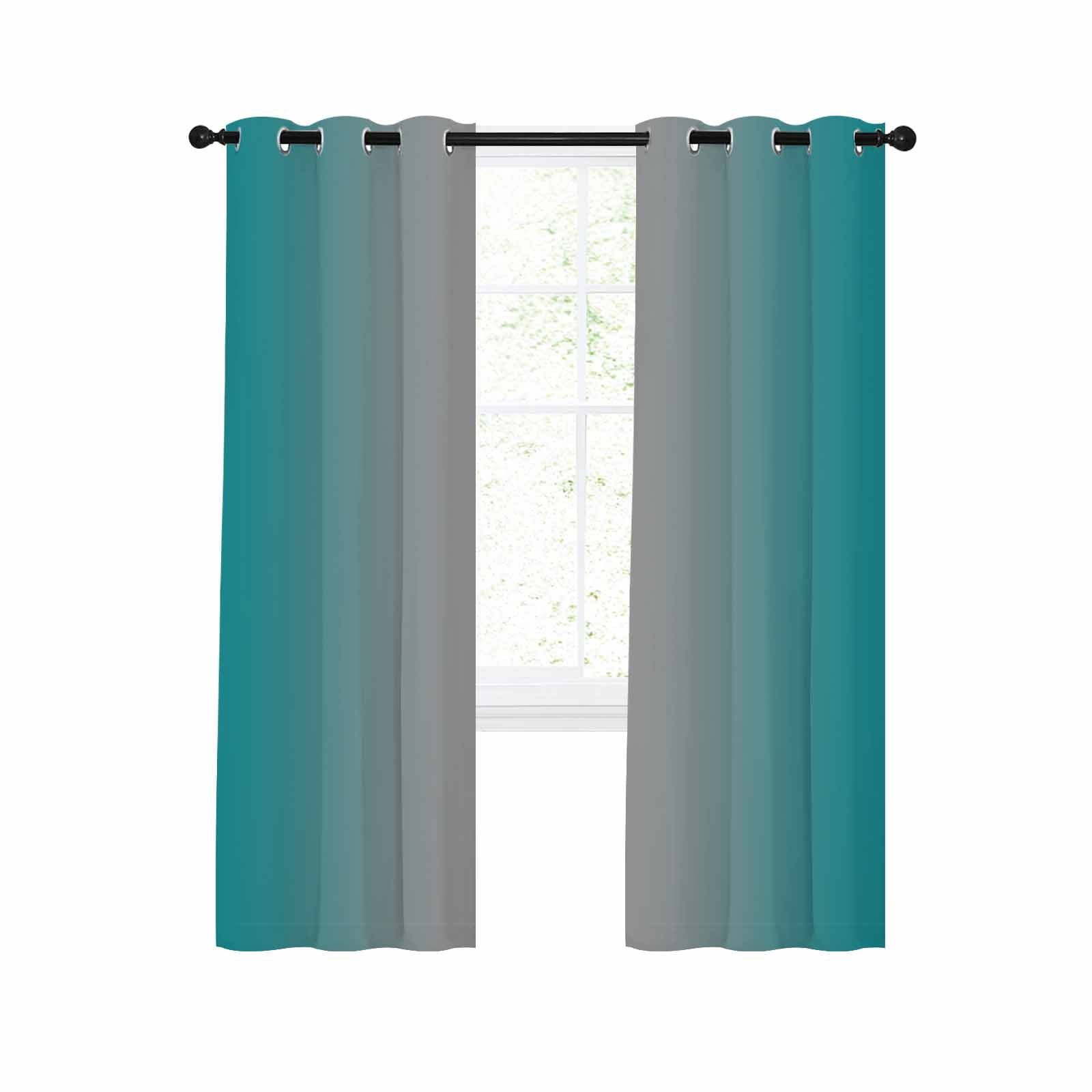Teal And Gray Curtains
