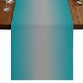 thumbnail image 1 of Teal Grey Ombre Short Table Runner 36 Inches Long,Gradient Contemporary Abstract Art Cotton Linen Table Runners Dresser Scarves,Tabletop Scarf Furniture Cover for Home Dinner Party Decor 13"x36", 1 of 8