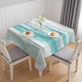 thumbnail image 1 of Teal Grey Ombre Table Cloth Waterproof Tablecloths, Abstract Art Oil Painting Modern Tablecloth Dining Table Cover for Kitchen Party Tabletop Outdoor, Square Tablecloth 54x54 Inch, 1 of 9