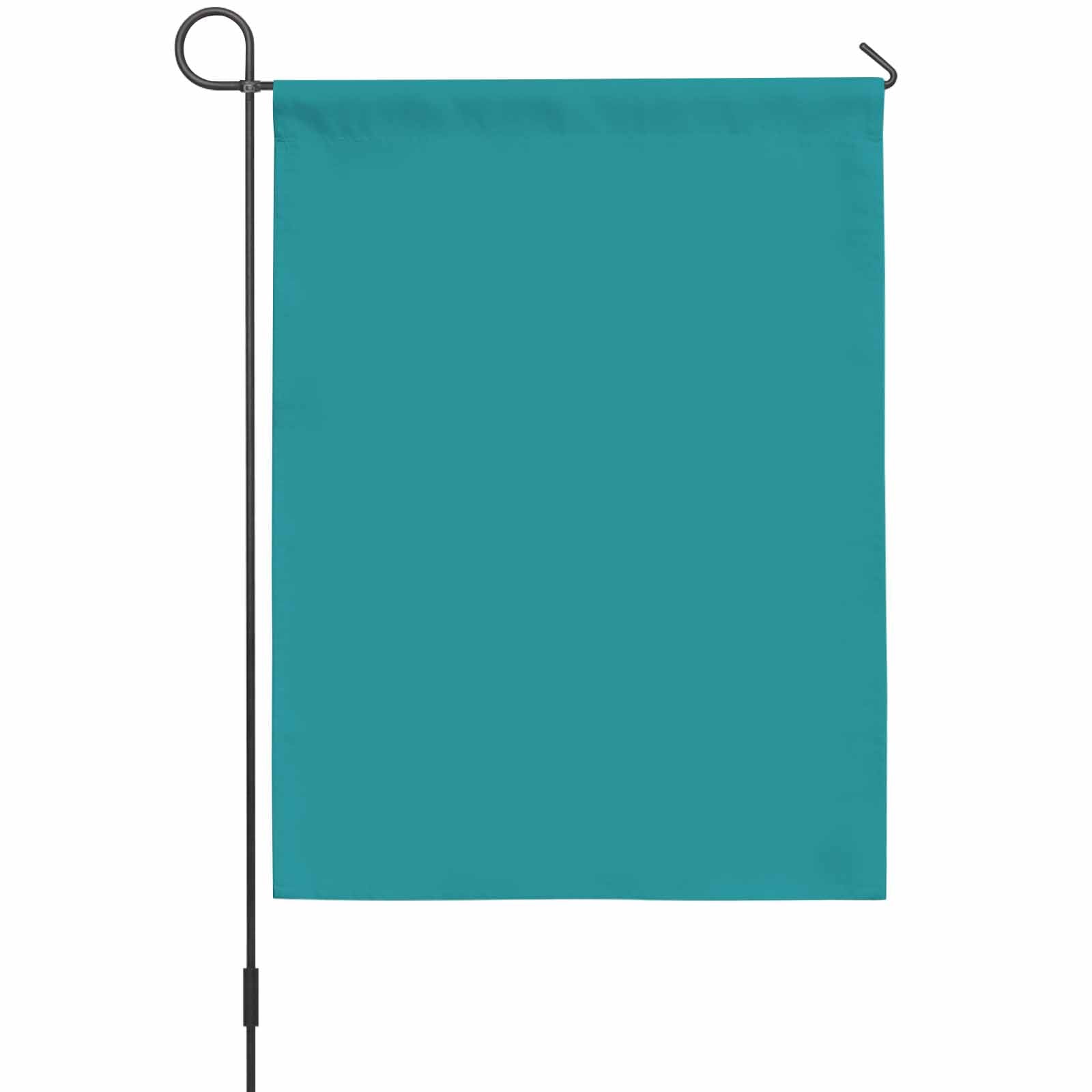 Teal House Flag 28 x 40 Inches, Solid Color Weather Proof Outdoor Patio Flags Double Sided Small House Decoration for Yard Lawn Outside Home