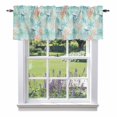 thumbnail image 1 of Teal Jellyfish Starfish Valance Curtain Summer Beach Coral Shell Blue Window Valances Rod Pocket Short Curtains Window Treatments for Kitchen Bedroom Bathroom Laundry 42" x 18", 1 of 9