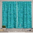 thumbnail image 1 of Teal Kitchen Curtains, Geometrical Shapes Triangles Squares Modern Abstract Art Different Shades of Blue, Two Panels Drapes with Rod Pocket Room Decor, 55" X 45", Turquoise Aqua, by Ambesonne, 1 of 1