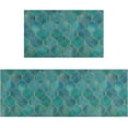 thumbnail image 1 of Teal Kitchen Rugs Sets of 2 Turquoise Kitchen Rug Mat Washable Non-Slip Kitchen Floor Mats for in Front of Sink Teal Kitchen Decor, 1 of 6