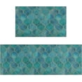 thumbnail image 1 of Teal Kitchen Rugs Sets of 2 Turquoise Kitchen Rug Mat Washable Non-Slip Kitchen Floor Mats for in Front of Sink Teal Kitchen Decor, 1 of 6