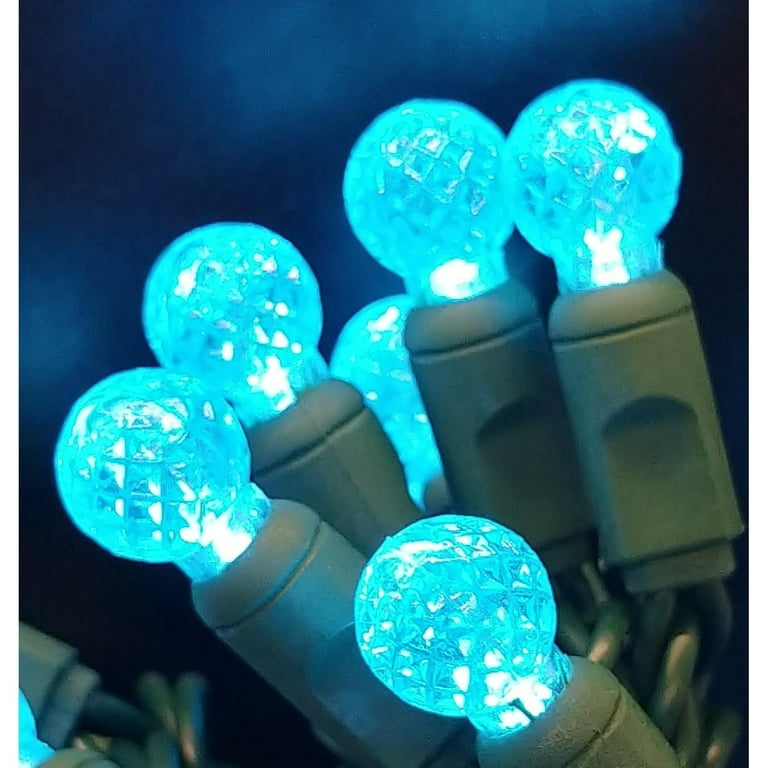 Walmart Teal LED Light String Set, 70 G12 Bulbs, 24 Feet, Indoor