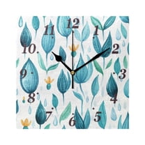 Square Clock Annotation Spring Vibrant Flowers Wall Clock Square Clock Decoration Creative ...