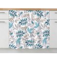 thumbnail image 1 of Teal Leaves Fall Oven Skirt Curtain for Kitchen Decor 28"x35", Thanksgiving Botanical Autumn Leaf Self Adhesive Stove Curtains Skirt Cabinet Curtains for Bathroom Laundry Room, 1 of 8
