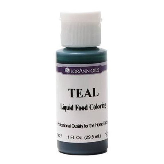LorAnn Teal Liquid Food Color, 1 ounce squeeze bottle