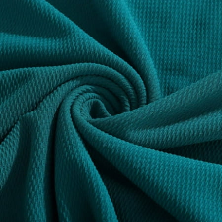 Teal Liverpool Bullet Textured Fabric by the yard 4 Way Stretch Solid