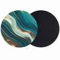 thumbnail image 1 of Teal Marble Coasters Set of 2, Absorbent Coasters for Drinks, Modern Abstract Gold Fluid Art Coaster for Desk Coffee Table Protection, Home Decor House Warming Gifts 4", 1 of 8