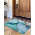 thumbnail image 1 of Teal Marble Door Mat&nbsp;Indoor Outdoor Entrance, Non Slip Small Rug for Kitchen Bathroom Entryway Rug, Contemporary Ink Painted Abstract Art Washable Doormat Floor Mat 16x24 Inch, 1 of 8