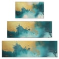 thumbnail image 1 of Teal Marble Gold Abstract Pattern Kitchen Rugs Sets Of 3,Kitchen Runner Rugs Non Skid Washable,Decorative Kitchen Floor Mats for Kitchen,Sink,Laundry,17"x30"+ 17"x47" + 17"x59", 1 of 6