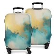 thumbnail image 1 of Teal Marble Gold Abstract Pattern Luggage Cover Fashion Suitcase Cover Baggage Covers Fit 25-28 Inch Luggage (Go Travel), 1 of 5