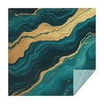 thumbnail image 1 of Teal Marble Gold Line Pattern Square Tablecloth,Waterproof Square Table Cover,Wipeable Spillproof Washable Table Cover for Home Kitchen Party Decor 52"x52"(132x132cm), 1 of 6