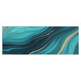thumbnail image 1 of Teal Marble Gold Wave Pattern Kitchen Rug Mat,Kitchen Runner Rugs Non Skid Washable,Decorative Kitchen Floor Mats for Kitchen,Sink,Laundry,17"X47", 1 of 5