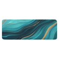thumbnail image 1 of Teal Marble Gold Wave Pattern Kitchen Rug Mat,Kitchen Runner Rugs Non Skid Washable,Decorative Kitchen Floor Mats for Kitchen,Sink,Laundry,17"x47.2", 1 of 7