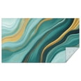 thumbnail image 1 of Teal Marble Gold Wave Pattern Rectangle Tablecloth 60"x102",Waterproof Polyester Rectangle Table Cloth, Wipeable Spillproof Polyester Tablecloth for Dining, Camping, Indoor and Outdoor, 1 of 6
