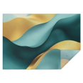 thumbnail image 1 of Teal Marble Gold Wave Pattern Rectangle Tablecloth 60"x84",Waterproof Polyester Rectangle Table Cloth, Wipeable Spillproof Polyester Tablecloth for Dining, Camping, Indoor and Outdoor, 1 of 5