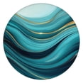 thumbnail image 1 of Teal Marble Gold Wave Pattern Round Fitted Tablecloth with Elastic Edge,Dining Table Cover Waterproof,Outdoor Round Tablecloth for Camping,Dining,Indoor and Outdoor, 1 of 7