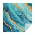 thumbnail image 1 of Teal Marble Gold Wave Pattern Square Tablecloth,Waterproof Square Table Cover,Wipeable Spillproof Washable Table Cover for Home Kitchen Party Decor 42"X42"(107x107cm), 1 of 6