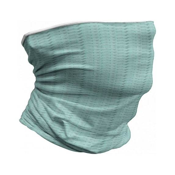 Teal Neck Gaiter, Vintage Arrows Colorful, Unisex, Turquoise Grey White, by Ambesonne