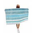 thumbnail image 1 of Teal Nordic Style Stripes Beach Towels Oversized Super Absorbent, Turquoise Texture Lightweight Bath Towel Quick Dry Sets For Bathroom/Pool/Rv Camping/Beach Play/Gym Room/Picnic 35"x70", 1 of 8