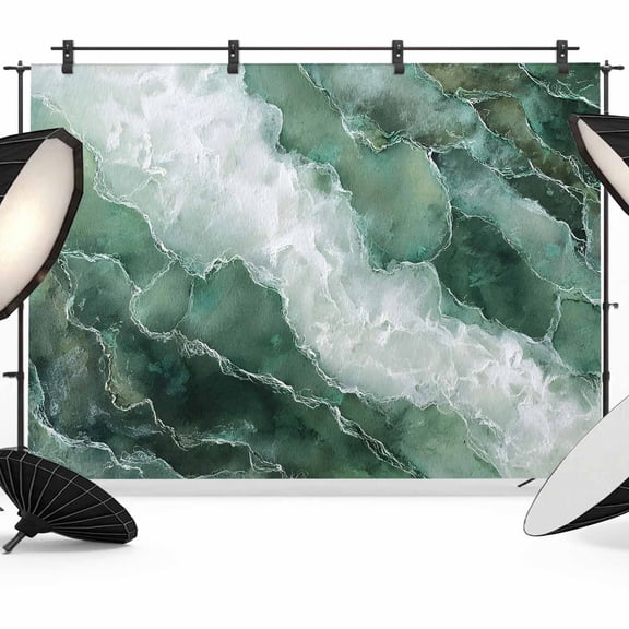 Teal Ocean Photography Backdrop 7x5FT, Sea Waves Abstract Marble Art Photo Backdrops, Background for Photography Studio Photo Studio Background, Back Drop for Photoshoot