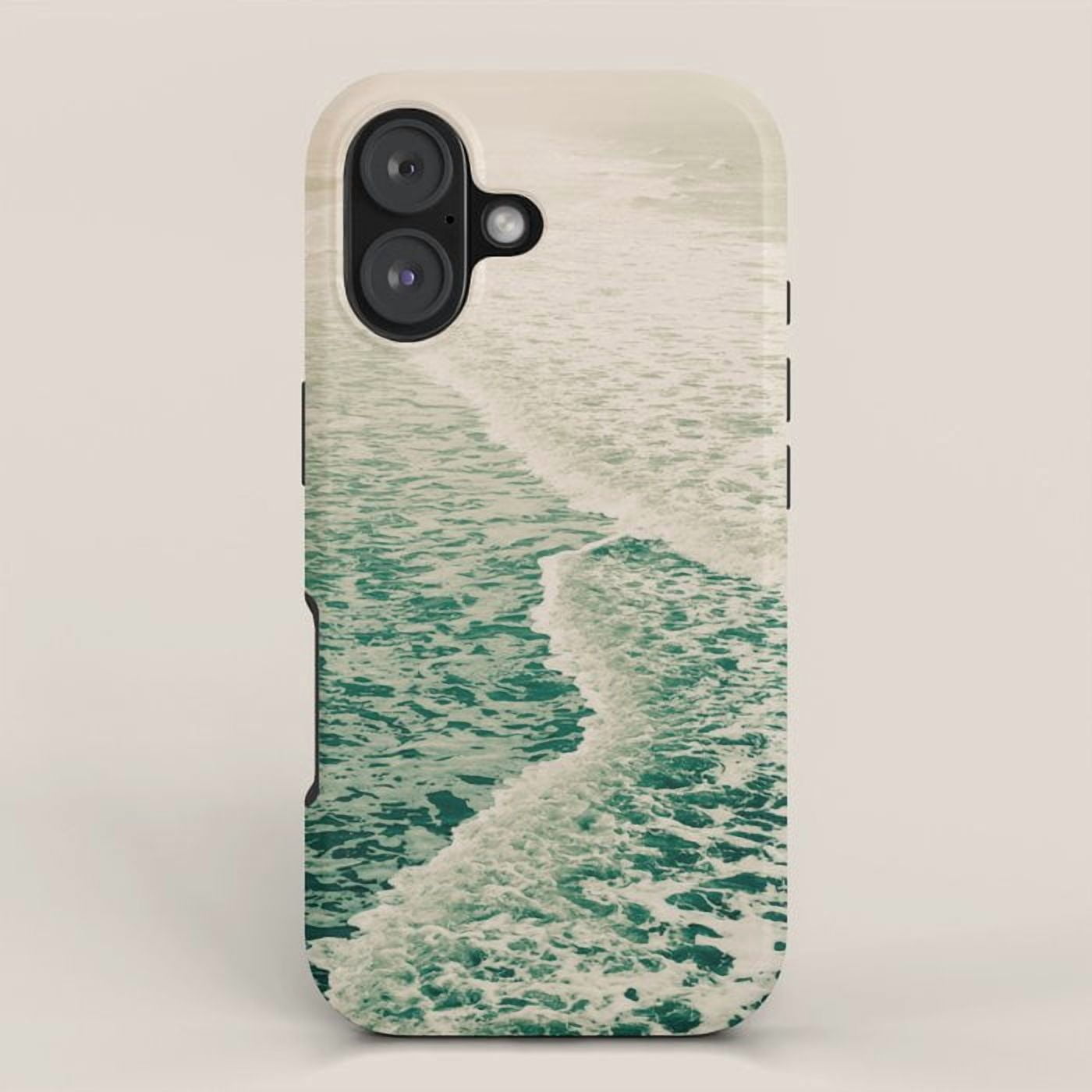 Teal Ocean Waves and Sea Foam Tough Case for Apple iPhone ...