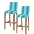 thumbnail image 1 of Teal Ombre Bar Stool Covers Set of 2, Modern Abstract Art Farmhouse Gradient Stretch Washable Bar Chair Covers with Backs, Removable Pub Counter Height Chair Cover for Kitchen Dining Room Cafe, 1 of 7