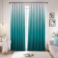 thumbnail image 1 of Teal Ombre Blackout Curtains for Bedroom/Living Room, Pinch Pleated Black Out Curtains, Contemporary Gradient Abstract Art Room Darkening Window Drapes with Hooks 2 Panels, 39"x70", 1 of 8
