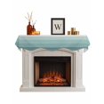 thumbnail image 1 of Teal Ombre Fireplace Mantel Scarf Cover 90"Wx17"L,Fireplace Mantel Shelf Top Runner,Modern Abstract Art Farmhouse Striped Mantle Dresser Scarves Table Runner for Holiday Party Living Room Decorations, 1 of 6