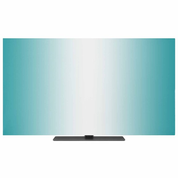 Teal Ombre TV Dust Cover,Stretchable TV Screen Desktop Computer Protector Cover,Turquoise White Gradient Modern Abstract Art Television Dustproof Slipcover for 70–75 Inch Flat or Curved TVs