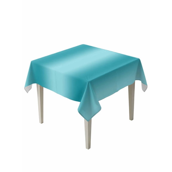 Teal Ombre Table Cloth, Modern Abstract Art Farmhouse Gradient Waterproof Tablecloth for Square Tables, Reusable Washable Fabric Table Cover for Restaurant Kitchen Dining Tables 54"x54"