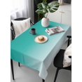 thumbnail image 1 of Teal Ombre Tablecloth Rectangle Table Cloths 54x108, Waterproof Tablecloth Outdoor Table Cloth, Turquoise White Gradient Modern Abstract Art Washable Table Cover for Kitchen Dinning Party, 1 of 8