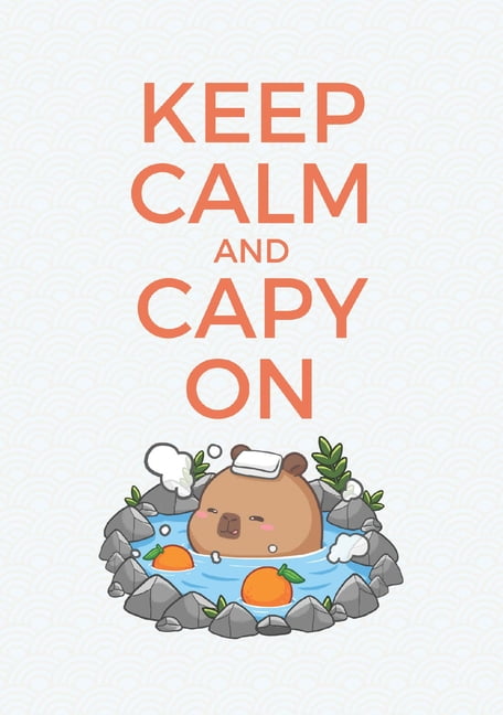 Teal Onsen Capybara Notebook, (Hardcover)