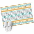 thumbnail image 1 of Teal Orange Boho Entryway Rug 2x3 Area Rug Washable Indoor Doormat Small Bathroom Rugs Non-Slip Low Pile Accent Throw Rugs Ethnic Tribe Geometric Floor Carpet for Kitchen Bedroom Entrance, 1 of 9