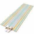 thumbnail image 1 of Teal Orange Boho Runner Rug 2x6 Washable Kitchen Rug Non-Slip Lightweight Thin Soft Low Pile Bathroom Runner Ethnic Tribe Geometric Carpet for Hallway Laundry Room Bedroom Entryway, 1 of 9