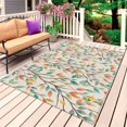 thumbnail image 1 of Teal Orange Eucalyptus Outdoor Rug 4x6 Ft, Non Slip Washable Area Rug, Spring Botanical Leaves Patio Rugs Carpet Runner, Large Floor Mat for Indoor/Outdoor Deck Porch Camping, 1 of 8