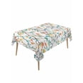 thumbnail image 1 of Teal Orange Eucalyptus Rectangle Tablecloth, Weeping Botanical Leaves Waterproof & StainResistant Tablecloth, Washable Oil-proof Table Cover for Dining/Party/Wedding/Camping/Buffet 60x120 In, 1 of 9
