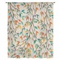 thumbnail image 1 of Teal Orange Eucalyptus Sheer Curtains 63 Inches Long, Spring Botanical Leaves Light Filering Curtains, Breathable Simi Curtain Privacy Drapes for Living Room Bedroom Lightweight Window Treatment, 1 of 9