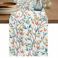 thumbnail image 1 of Teal Orange Eucalyptus Table Runner 48 Inches, Weeping Botanical Leaves Bed Runner Dresser Scarves Tabletop for Indoor Outdoor Parties/Ceremony/Banquet, 13" x 48", 1 of 8