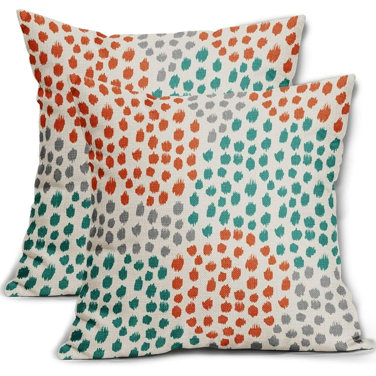 Set Of 2 White Printed Art Pillow Covers Set Of 2 White Printed Art Pillow Covers