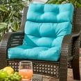 thumbnail image 1 of Teal Outdoor High Back Chair Cushion, 1 of 7