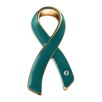 Teal Ovarian Cancer Ribbon Awareness Pins (2 Pins)