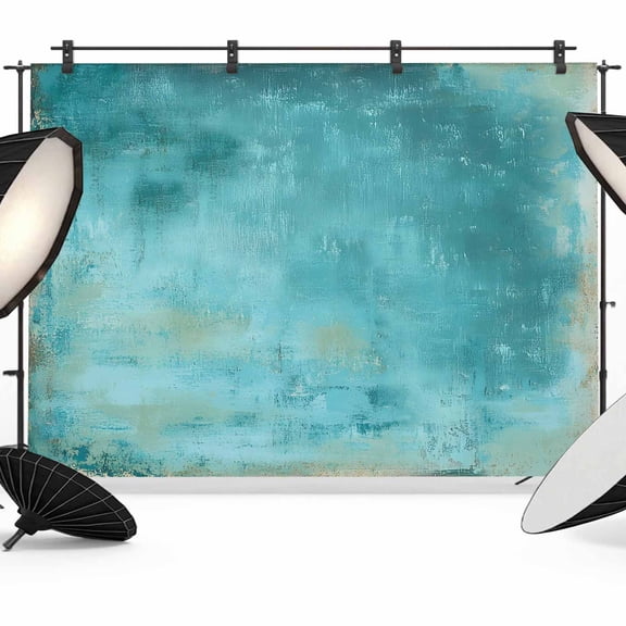 Teal Paint Photography Backdrop 8x6FT, Abstract Retro Blue Green Paint Photo Backdrops, Background for Photography Studio Photo Studio Background, Back Drop for Photoshoot