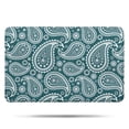 thumbnail image 1 of Teal Paisley Pattern Bathroom Rugs Mat,Non Slip Microfiber Bathroom Rug,Rubber Backing,Soft Bathroom Mats for Bathroom Floor,Tub and Shower,17x27in(43x68cm), 1 of 5