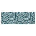 thumbnail image 1 of Teal Paisley Pattern Kitchen Rug Mat,Kitchen Runner Rugs Non Skid Washable,Decorative Kitchen Floor Mats for Kitchen,Sink,Laundry,17"x47.2", 1 of 7