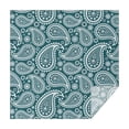 thumbnail image 1 of Teal Paisley Pattern Square Tablecloth,Waterproof Square Table Cover,Wipeable Spillproof Washable Table Cover for Home Kitchen Party Decor 42"X42"(107x107cm), 1 of 6