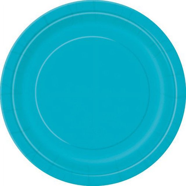 Teal Paper Dessert Plates, 7in, 50ct