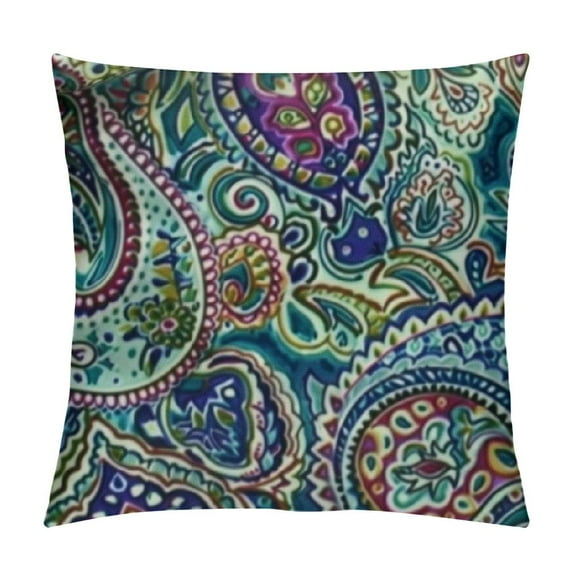 Teal Peacock Throw Pillow Covers Watercolor Blue Teal Vintage Turquoise Peacock Gifts Microfiber Fabric Decoration Pillowcases Home Sofa Couch Bed Decor Square